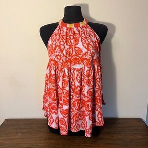 Free People Printed Halter tank top